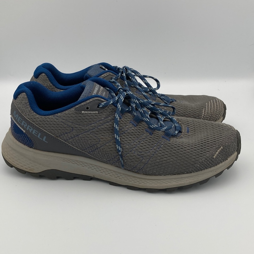 Merrell Fly Strike Men's Athletic Shoes in Gray and Blue size 11.5